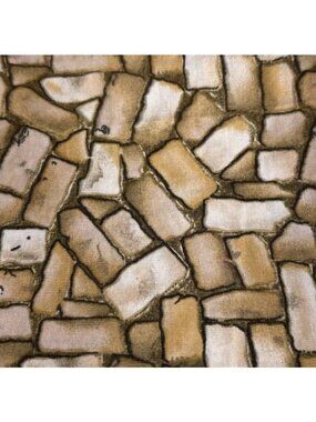 Stone Wall Print Cotton Fabric 12x44" Quilting Sewing Craft Material